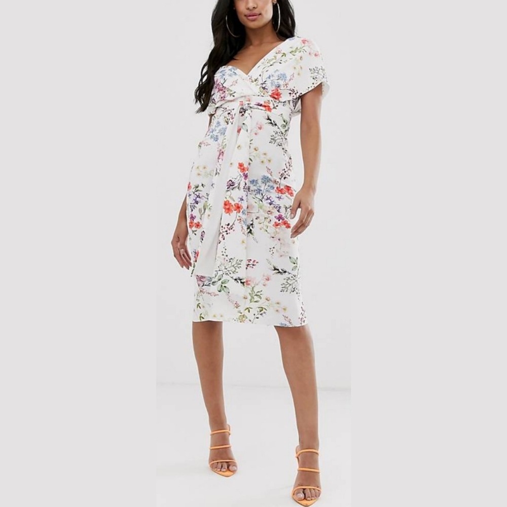 🆕 ASOS DESIGN Midi Pencil Dress; SIZE: 4
